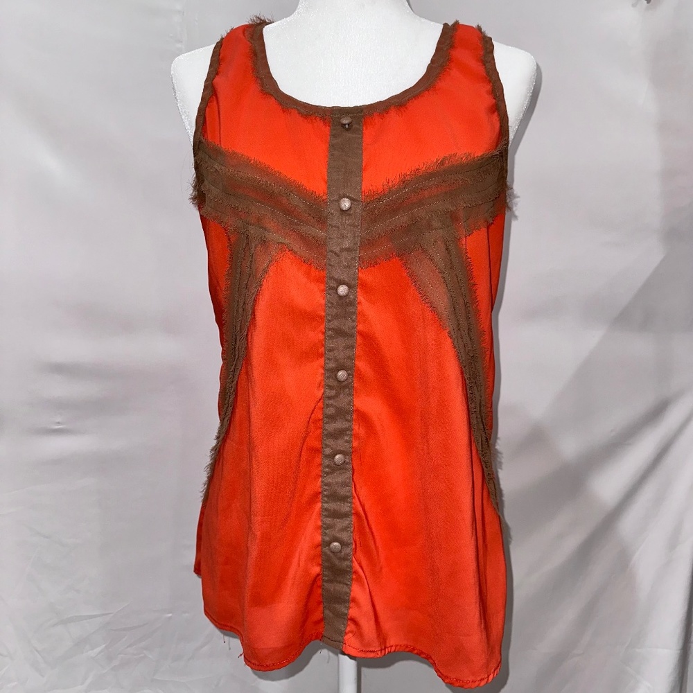 blue pepper tank with lace detail